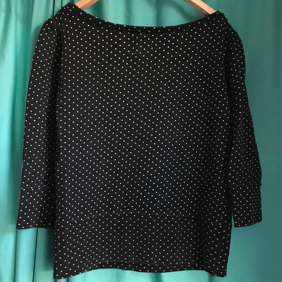 Urban Outfitters black polka dot sweatshirt top m - Picture 3 of 6